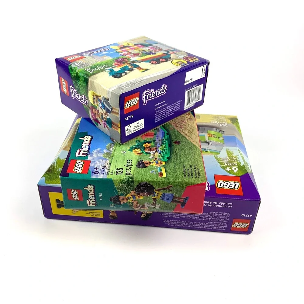 Lego Friends Lot of 3 Sets 41712 Recycle Truck 41719 Fashion‎ Boutique 41738 Dog